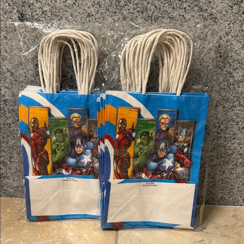 Superhero Party Favor Bags - Blue—2packs of 12…24 total